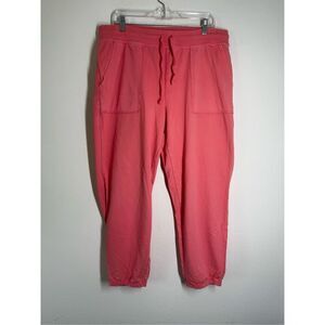 Aerie Women’s Coral Jogger Sweatpants Relaxed Fit Drawstring Sz XL Cotton